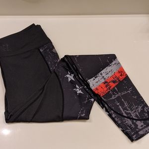 Red Line Curves and Combatboots Leggings XL
